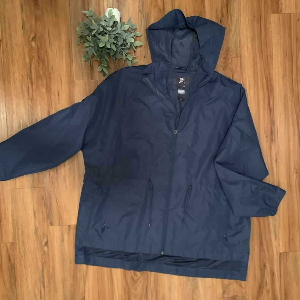 ~C9 Champion Nylon Windbreaker Jacket Hood Vented Zip Up Size Women’s XL~